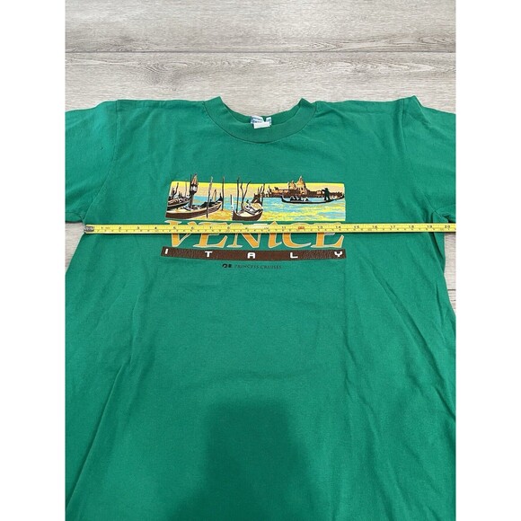 Princess Cruises Single Stitch Shirt | Vintage | Venice Italy Green | Mens Large - Picture 8 of 10